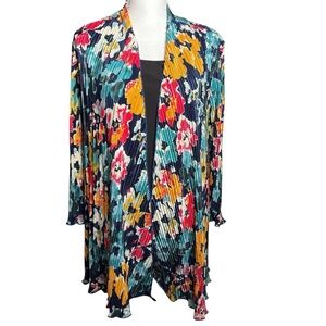 Slinky Brand Multicolor Floral kimono/jacket size LARGE